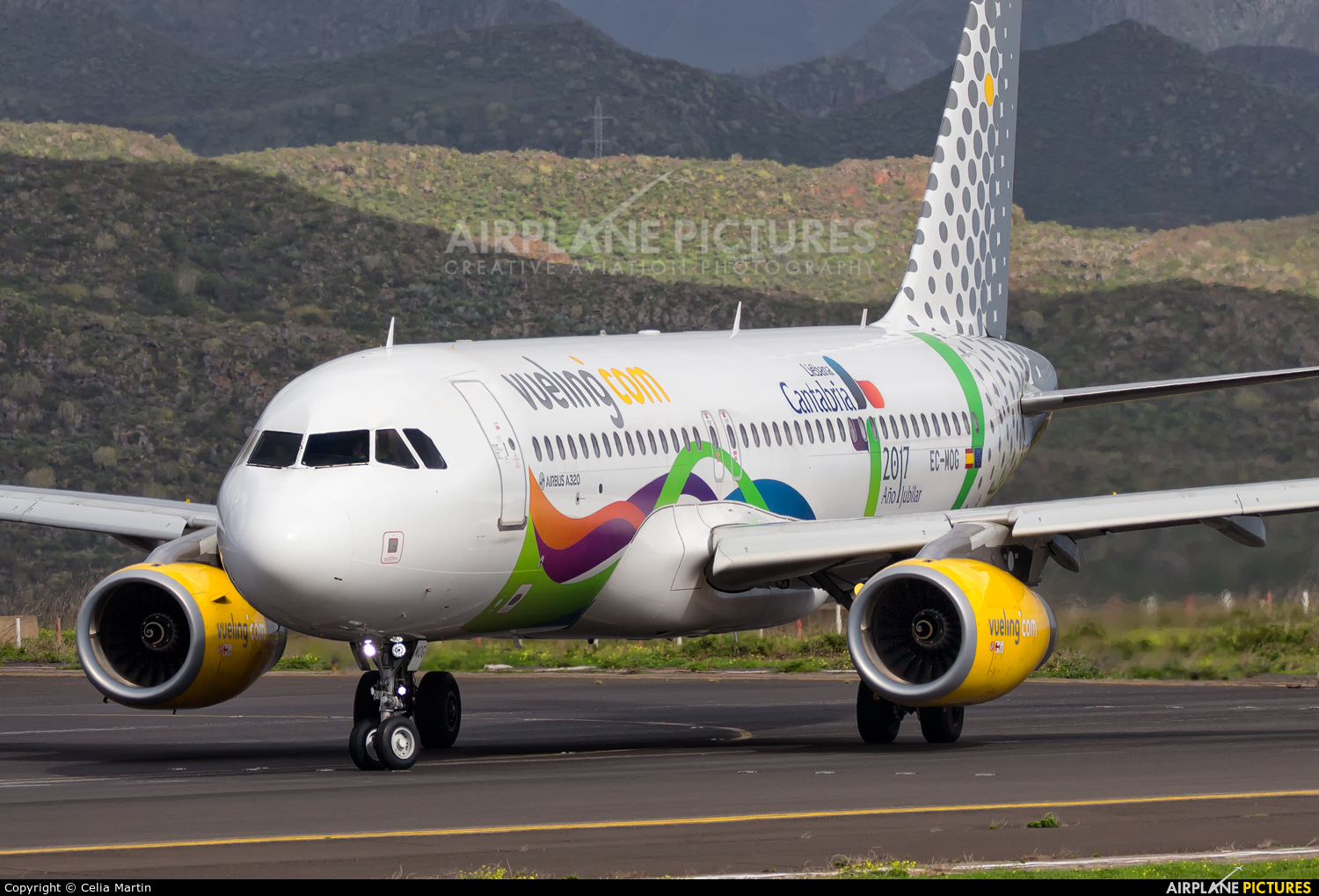Vueling Airlines EC-MOG aircraft at Tenerife Norte - Los Rodeos