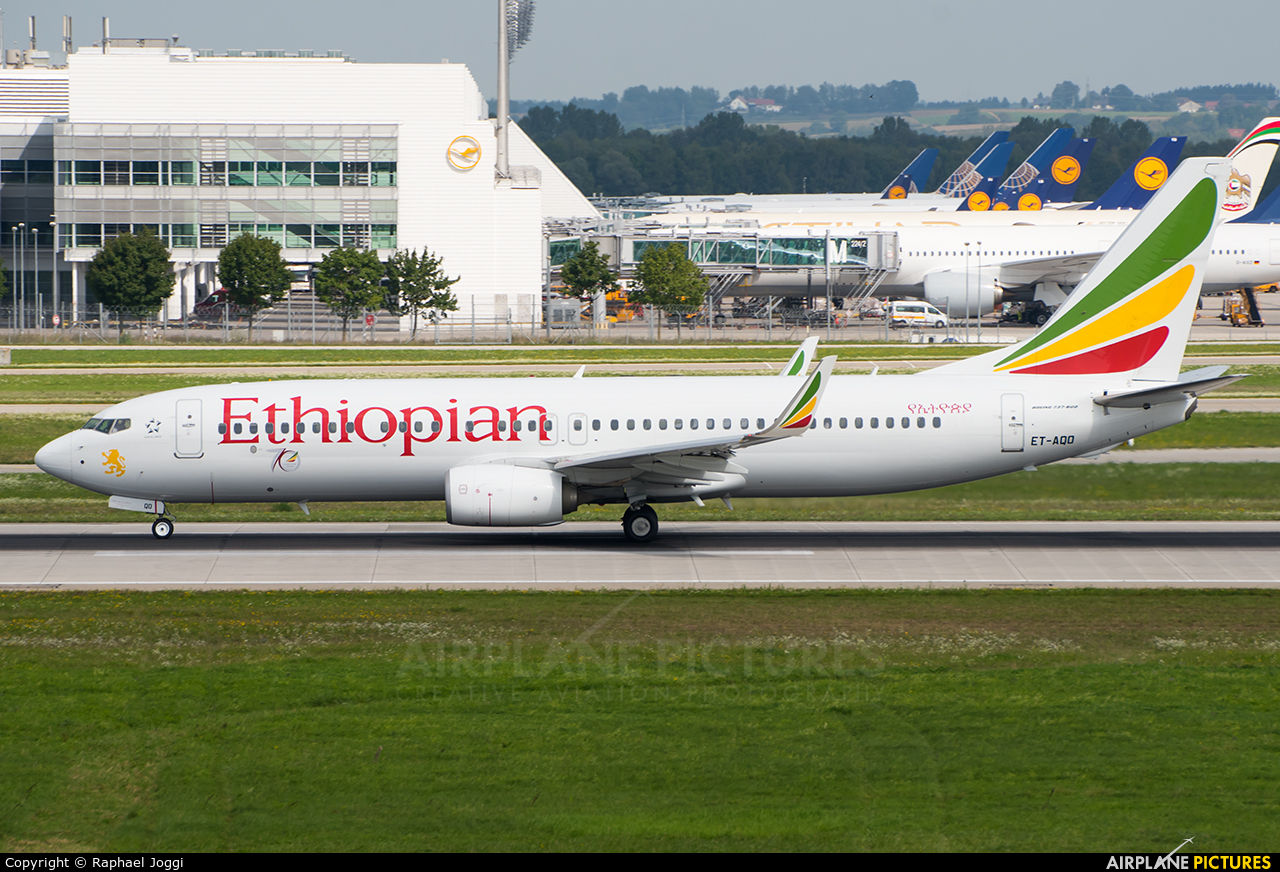 Ethiopian Airlines ET-AQO aircraft at Munich