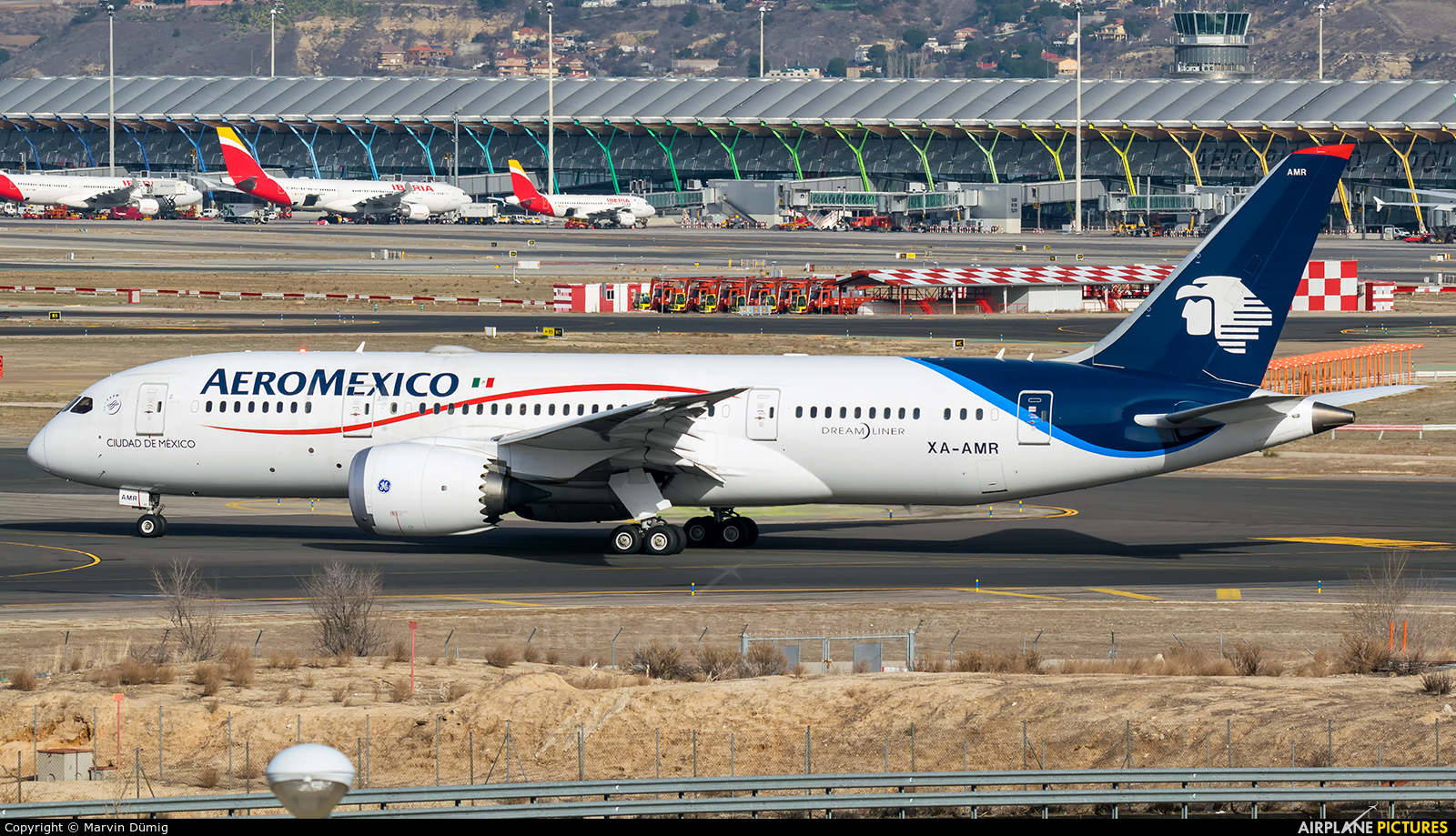 Aeromexico XA-AMR aircraft at Madrid - Barajas