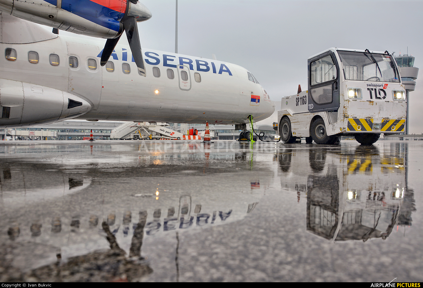 Air Serbia YU-ALP aircraft at Sofia