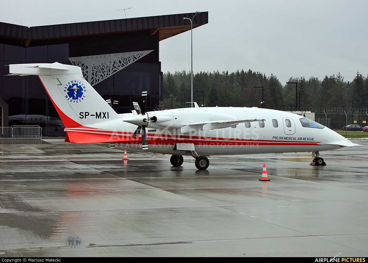 Polish Medical Air Rescue - Lotnicze Pogotowie Ratunkowe SP-MXI aircraft at Olsztyn Mazury Airport (Szymany)