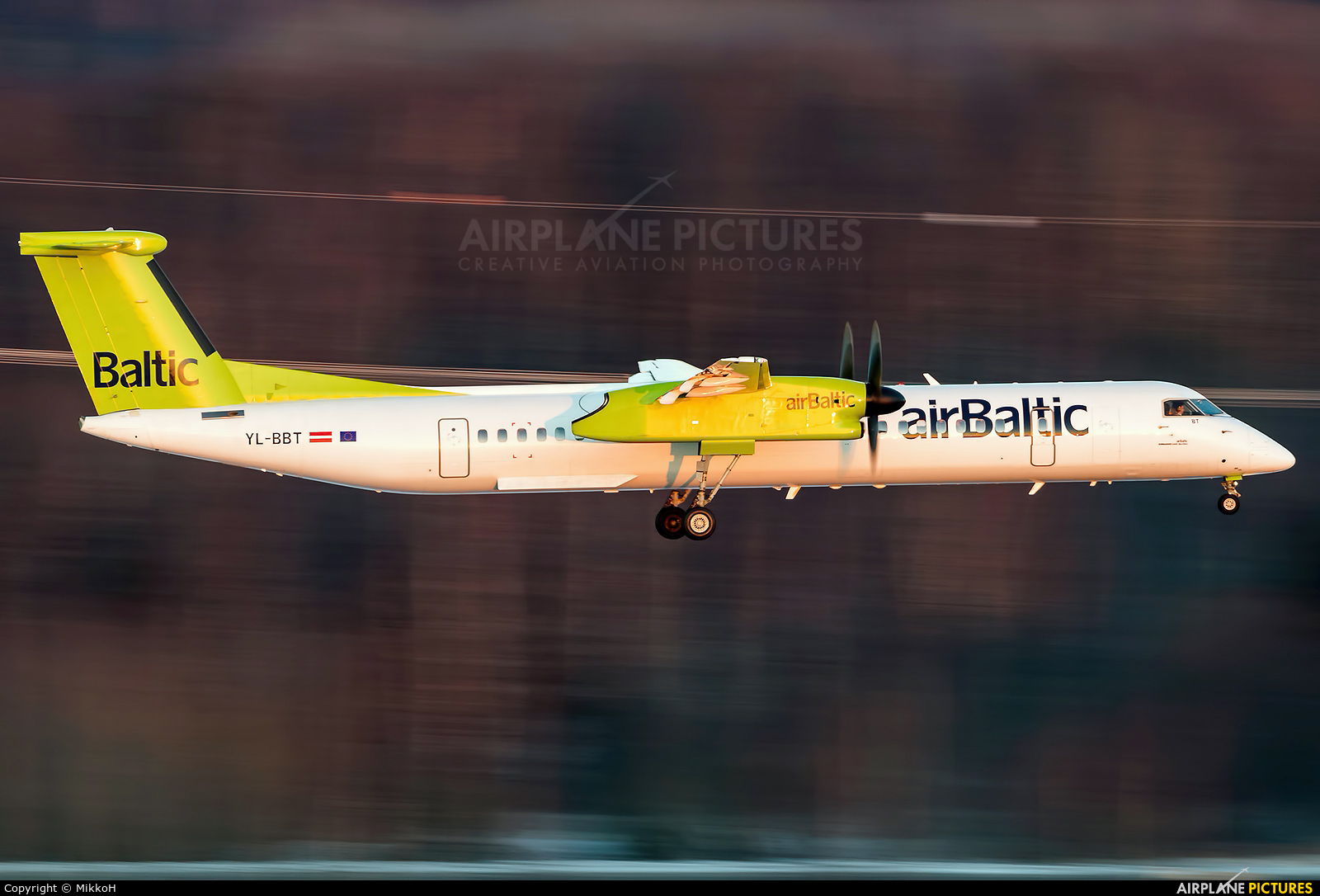Air Baltic YL-BBT aircraft at Helsinki - Vantaa