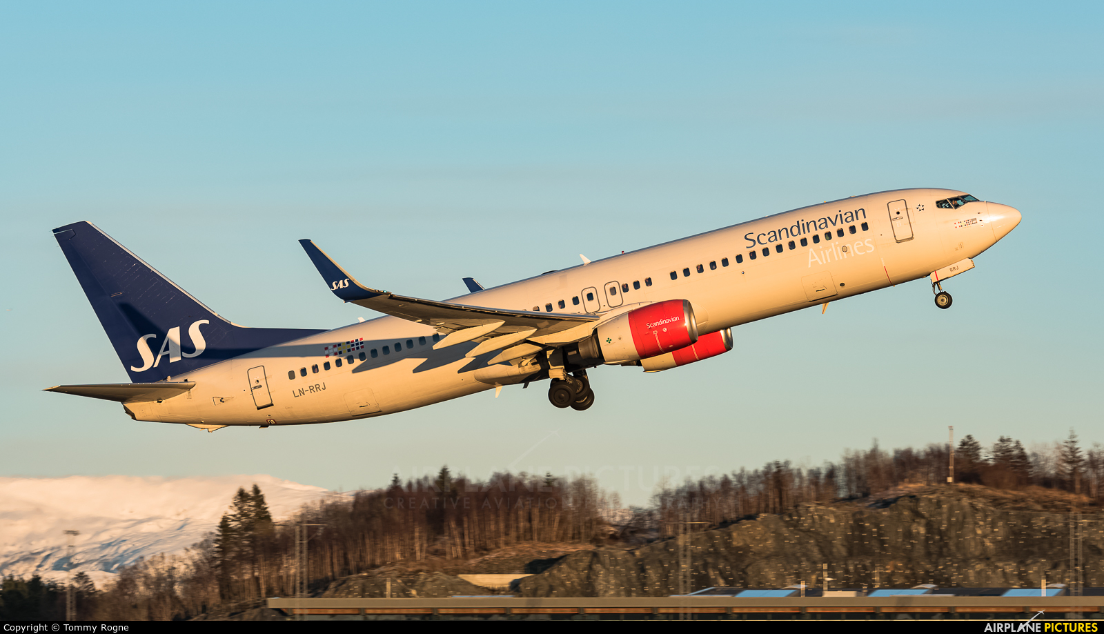 SAS - Scandinavian Airlines LN-RRJ aircraft at Bergen - Flesland