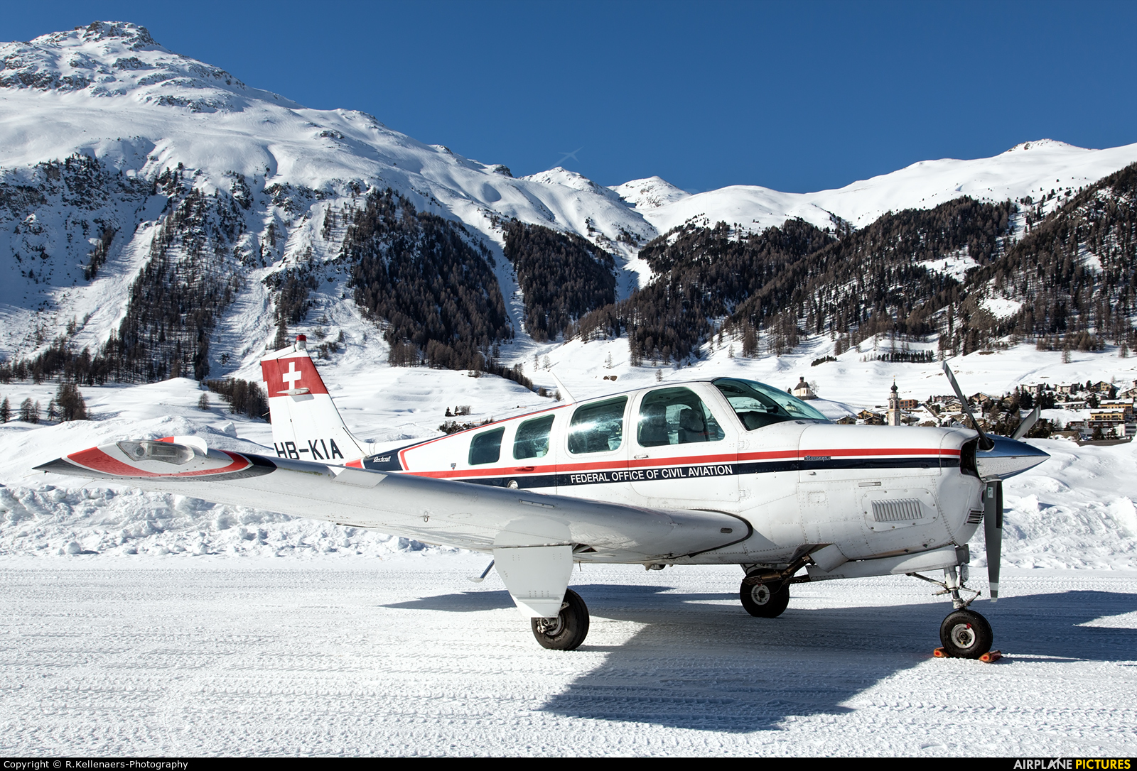 Swiss Federal Office for Civil Aviation HB-KIA aircraft at Samedan - Engadin