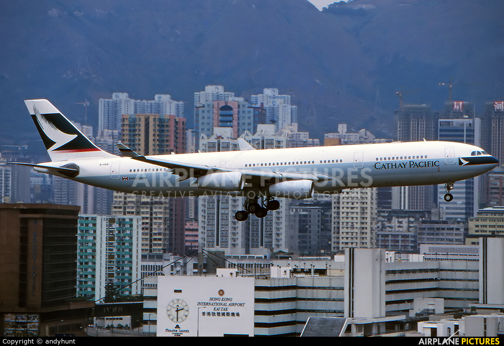 Cathay Pacific B-HXB aircraft at HKG - Kai Tak Intl CLOSED