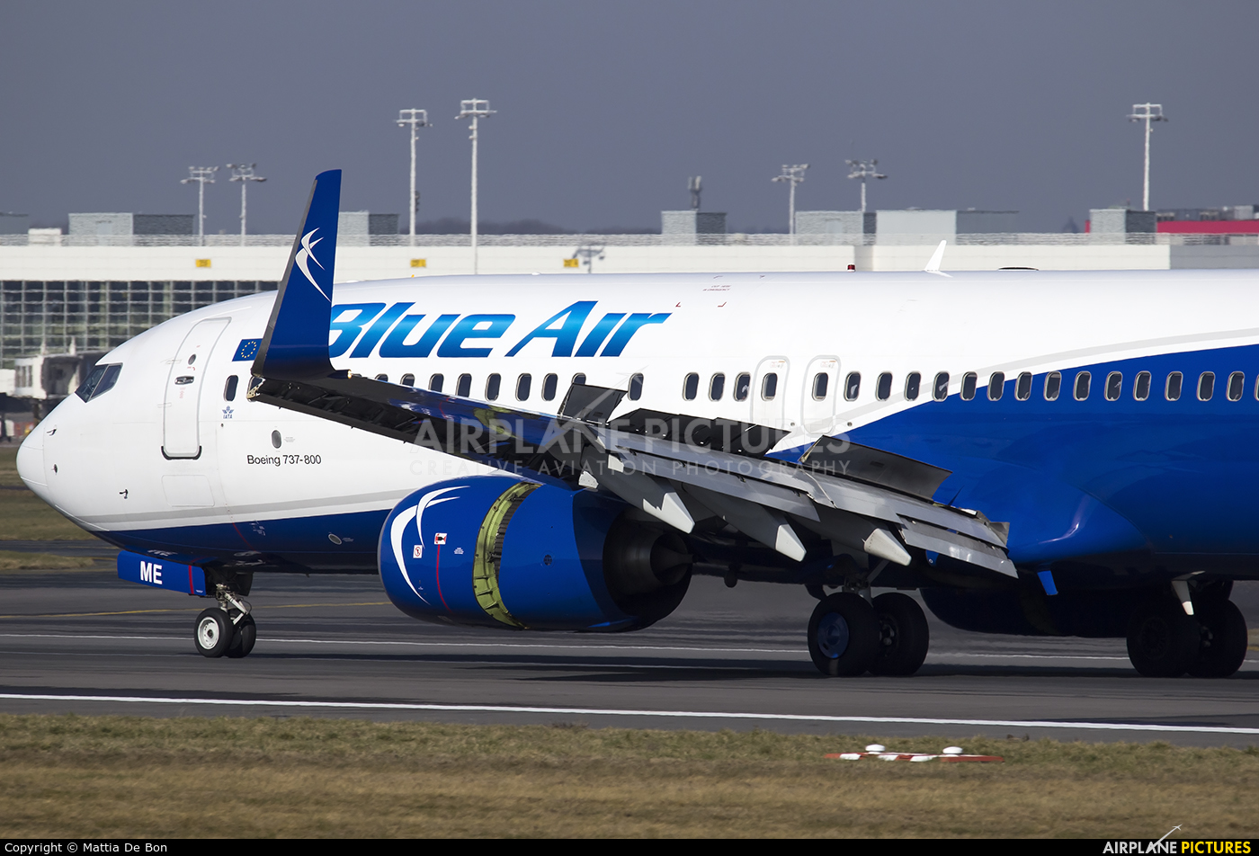 Blue Air YR-BME aircraft at Brussels - Zaventem
