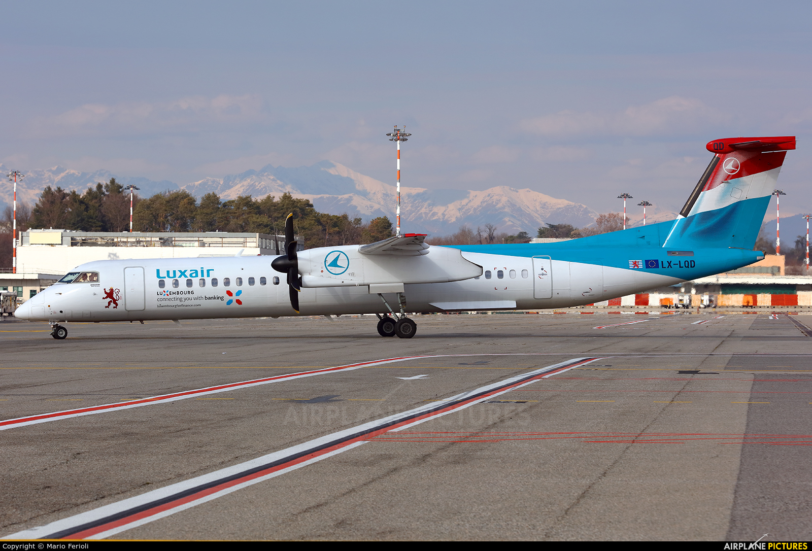 Luxair LX-LQD aircraft at Milan - Malpensa
