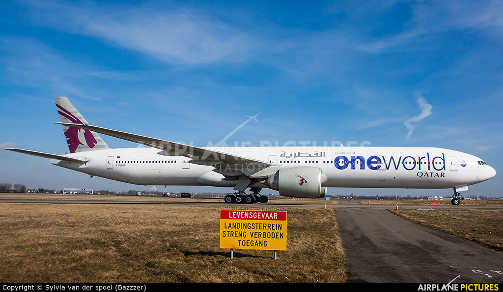 Qatar Airways A7-BAF aircraft at Amsterdam - Schiphol