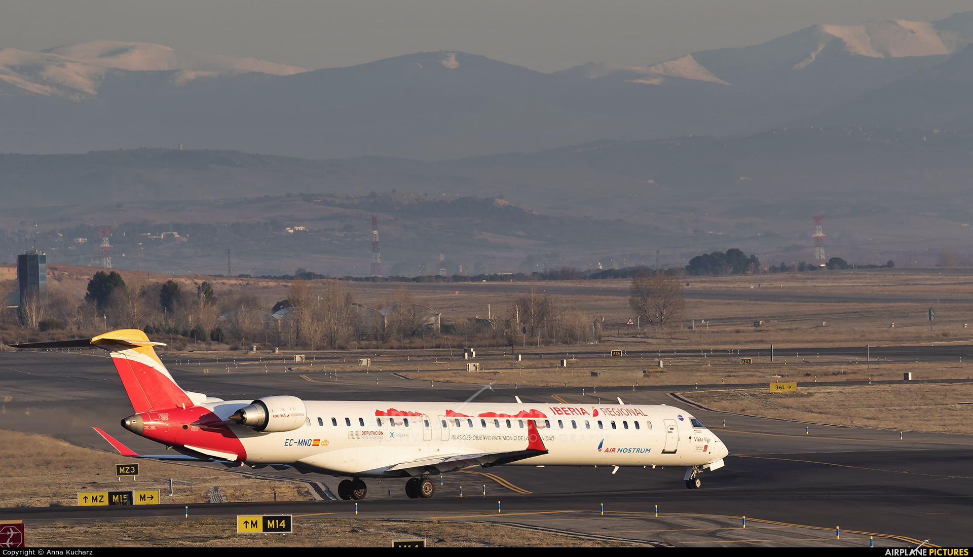Air Nostrum - Iberia Regional EC-MNQ aircraft at Madrid - Barajas