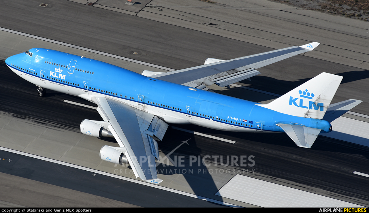 KLM PH-BFH aircraft at Los Angeles Intl