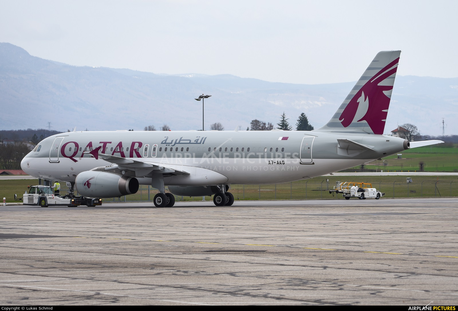 Qatar Amiri Flight A7-AAG aircraft at Geneva Intl