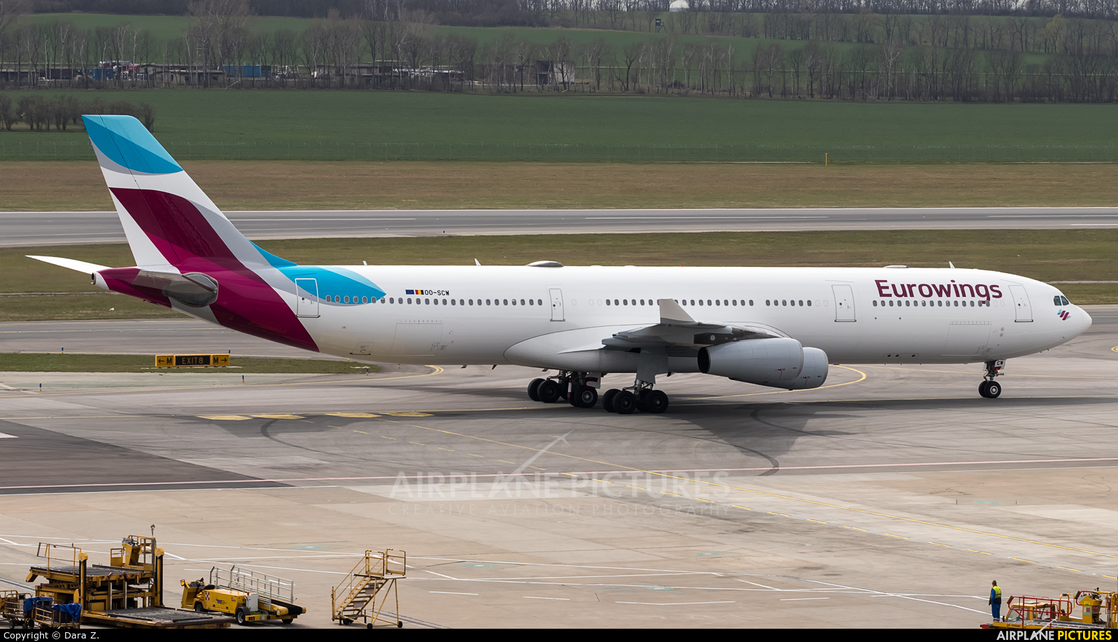 Eurowings OO-SCW aircraft at Vienna - Schwechat