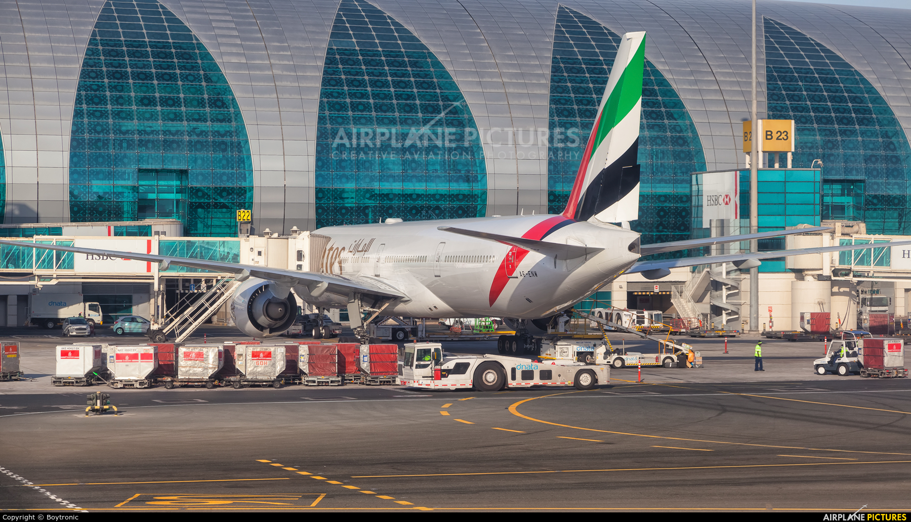 Emirates Airlines A6-ENW aircraft at Dubai Intl