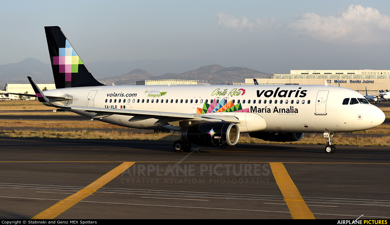 Volaris XA-VLR aircraft at Mexico City - Licenciado Benito Juarez Intl