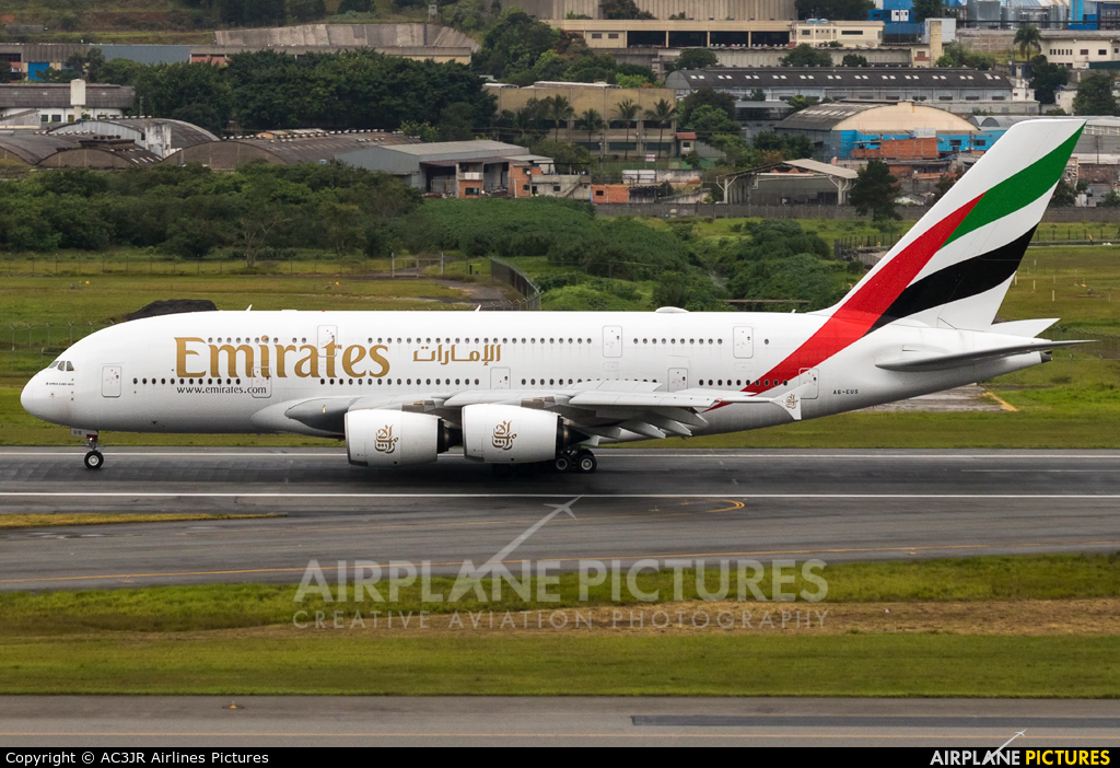 Emirates Airlines A6-EUS aircraft at São Paulo - Guarulhos