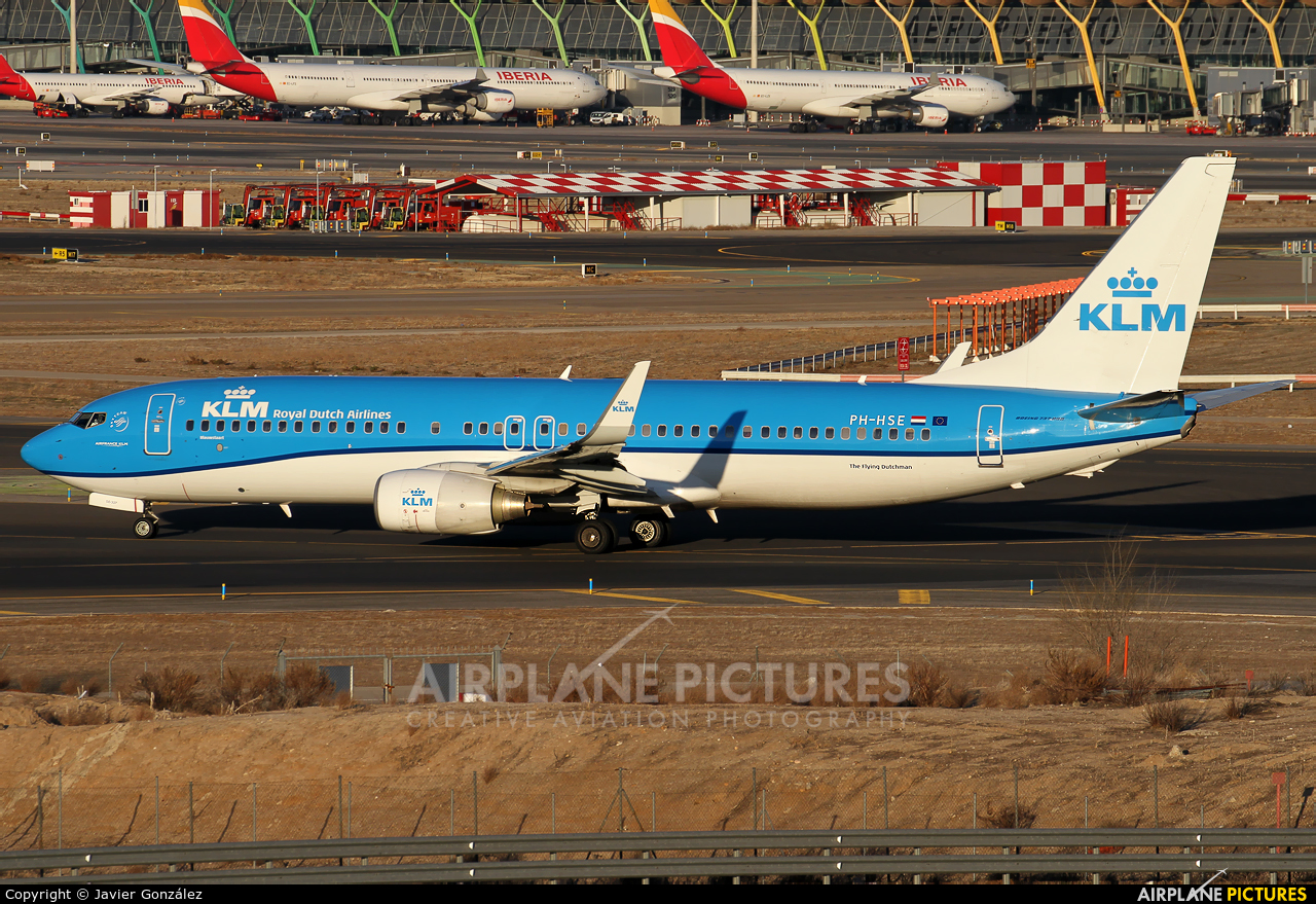 KLM PH-HSE aircraft at Madrid - Barajas