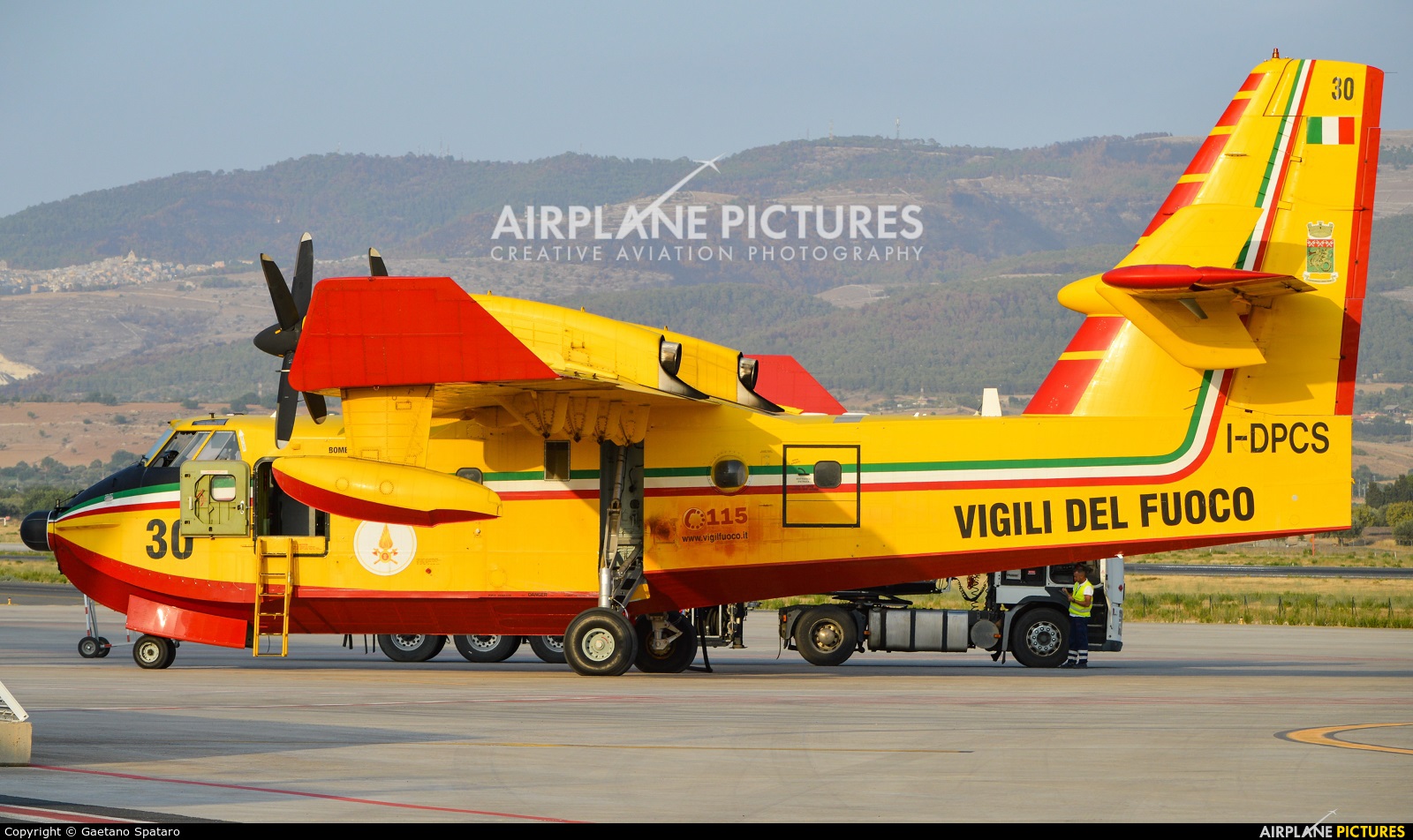 Italy - Vigili del Fuoco I-DPCS aircraft at Comiso - Sicily