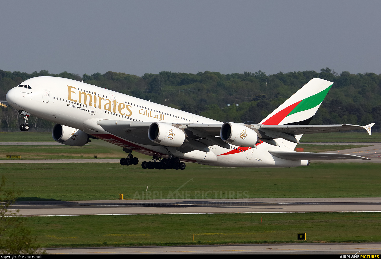 Emirates Airlines A6-EDB aircraft at Milan - Malpensa