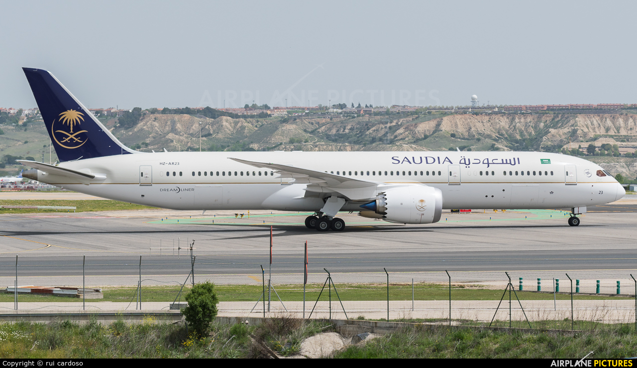 Saudi Arabian Airlines HZ-AR23 aircraft at Madrid - Barajas