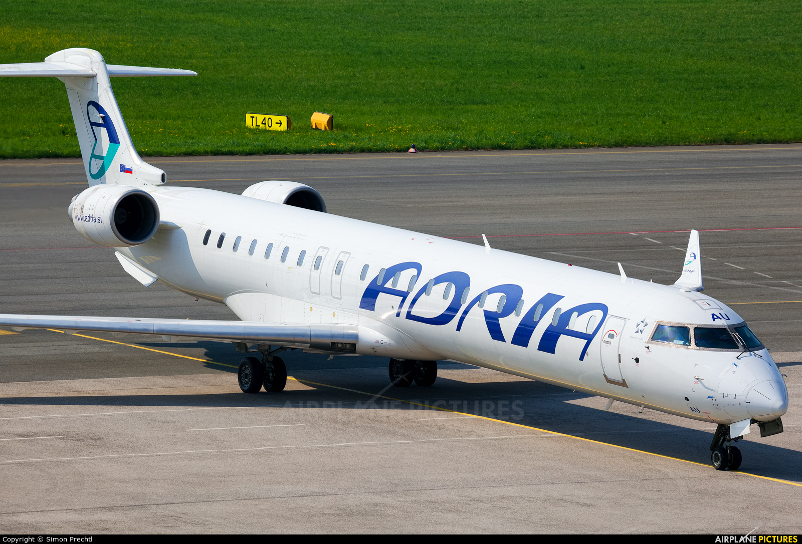 Adria Airways S5-AAU aircraft at Linz