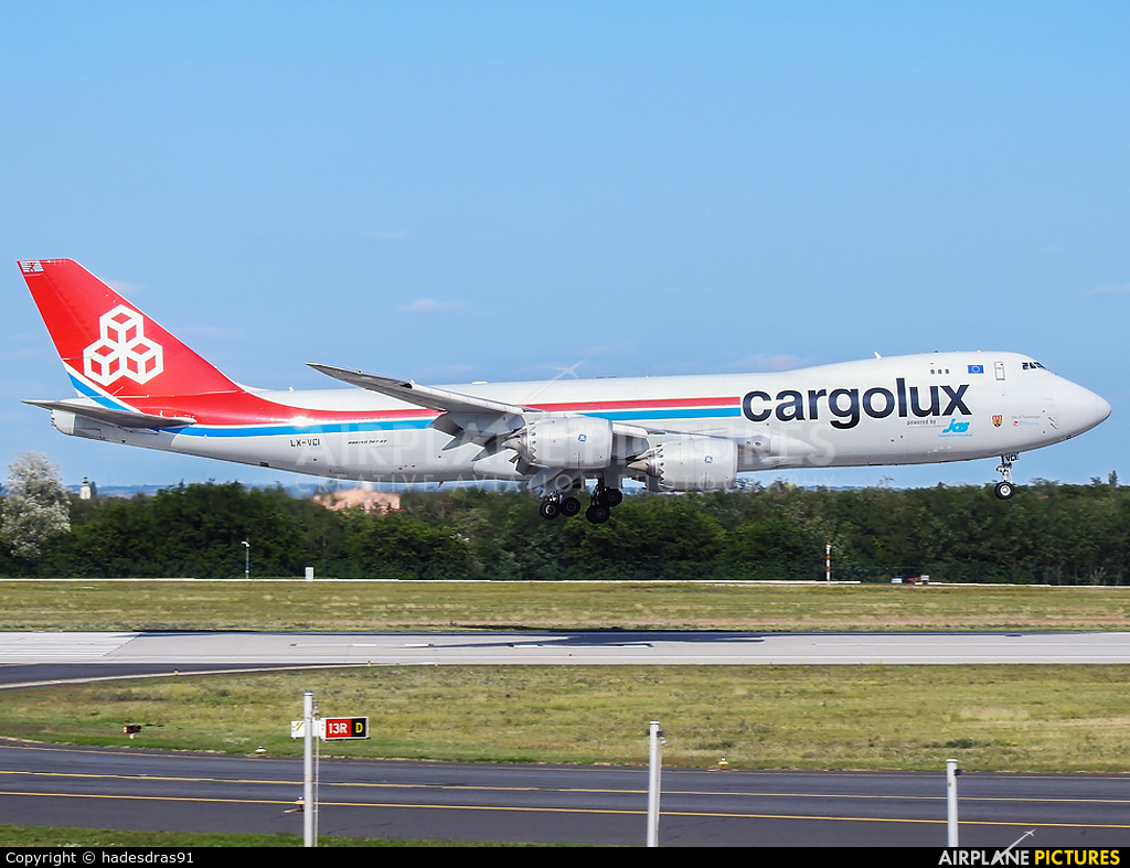 Cargolux LX-VCI aircraft at Budapest Ferenc Liszt International Airport