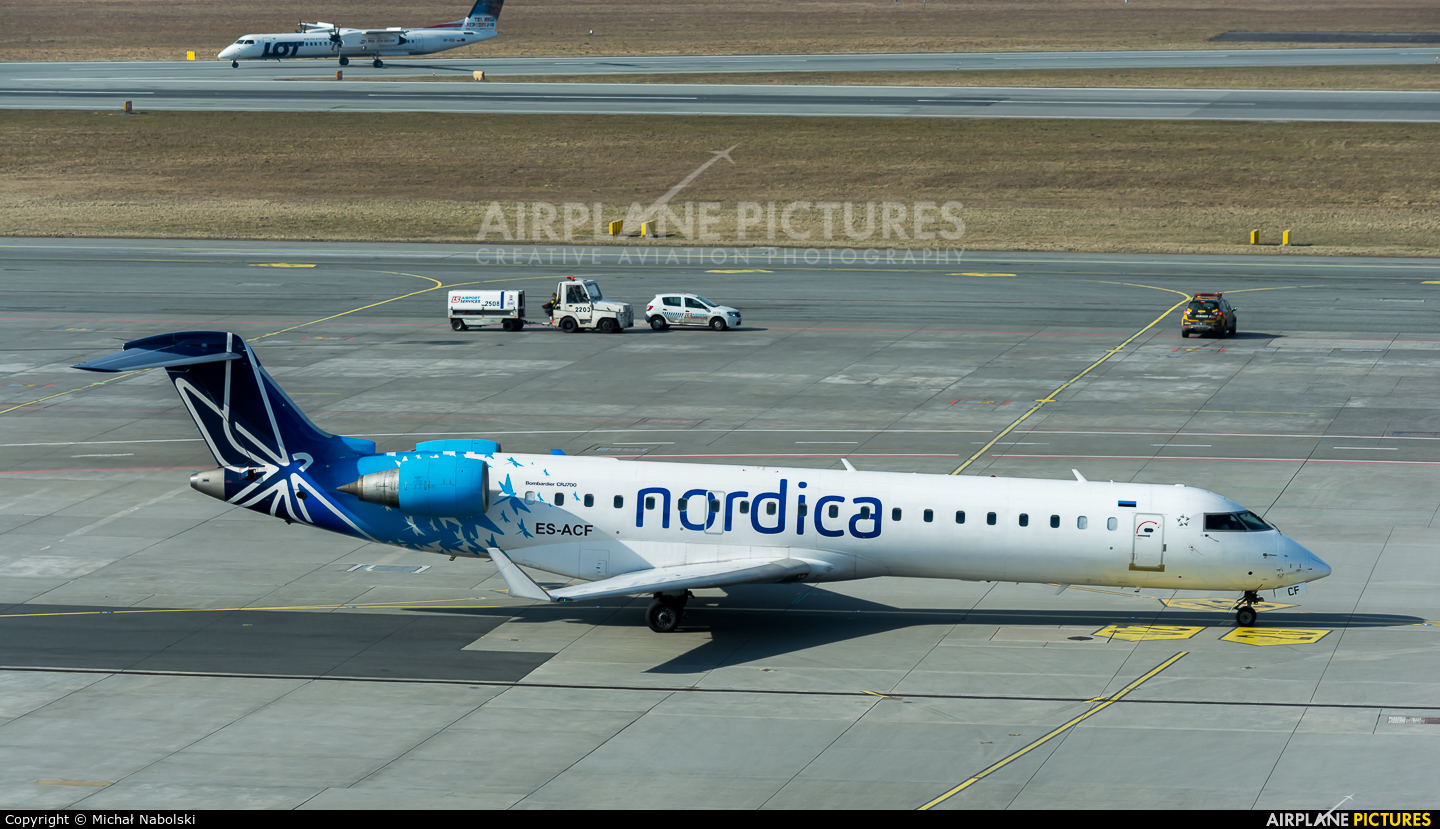 Nordica ES-ACF aircraft at Warsaw - Frederic Chopin