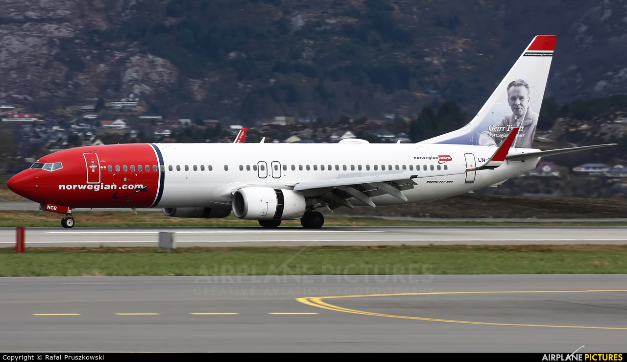 Norwegian Air Shuttle LN-NGB aircraft at Bergen - Flesland