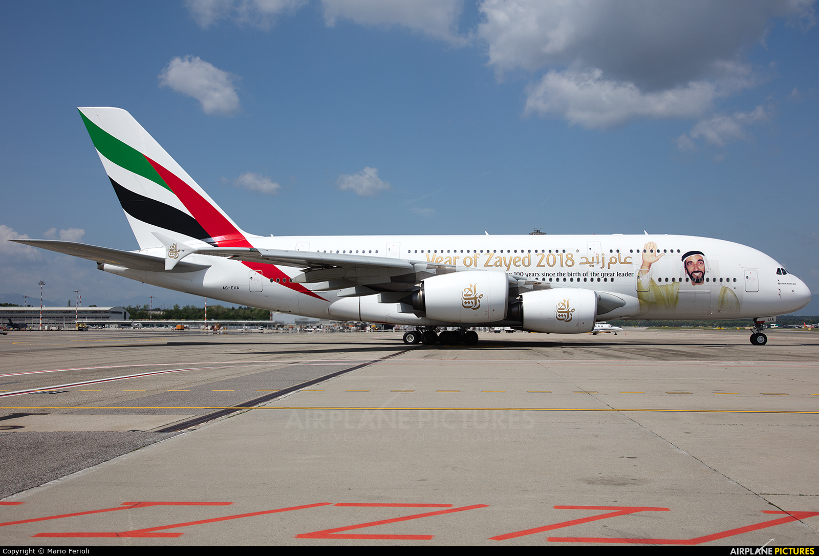 Emirates Airlines A6-EUA aircraft at Milan - Malpensa