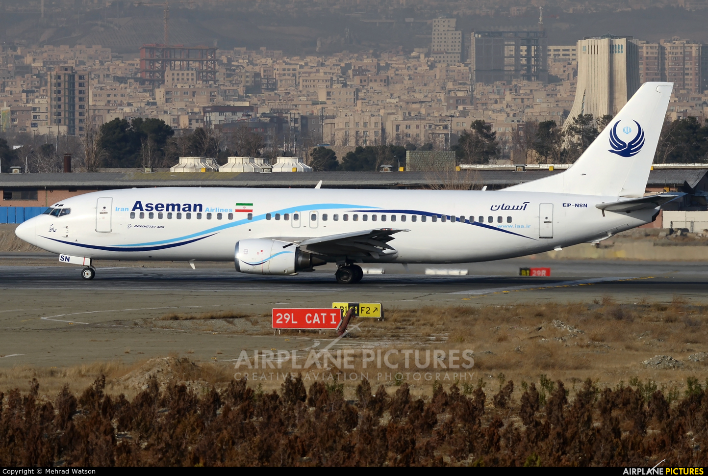 Iran Aseman EP-NSN aircraft at Tehran - Mehrabad Intl