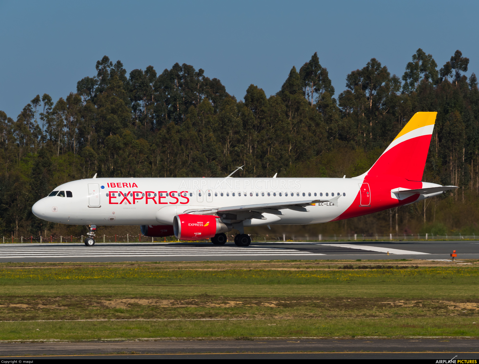 Iberia Express EC-LEA aircraft at Santiago de Compostela