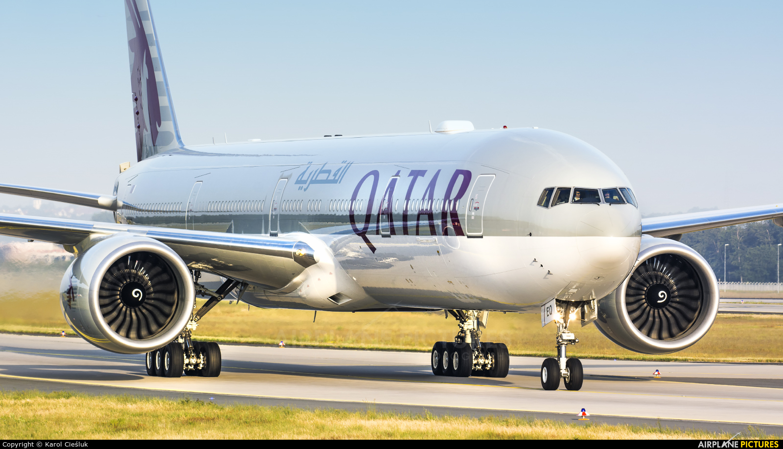 Qatar Airways A7-BEQ aircraft at Frankfurt