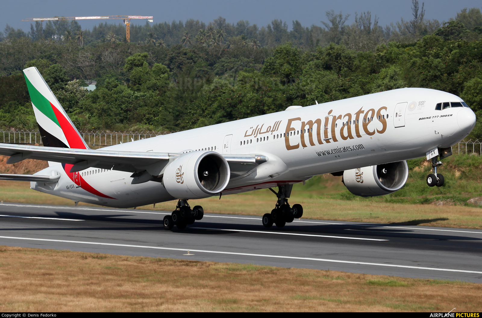 Emirates Airlines A6-EGX aircraft at Phuket