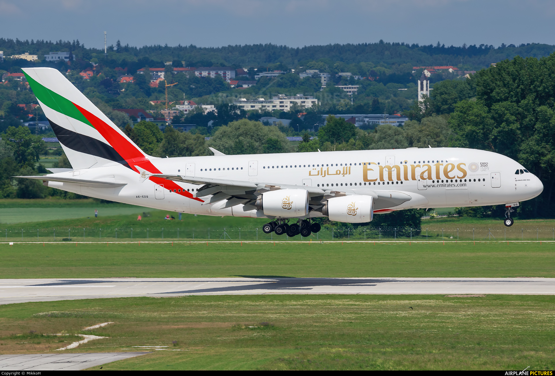 Emirates Airlines A6-EDQ aircraft at Munich