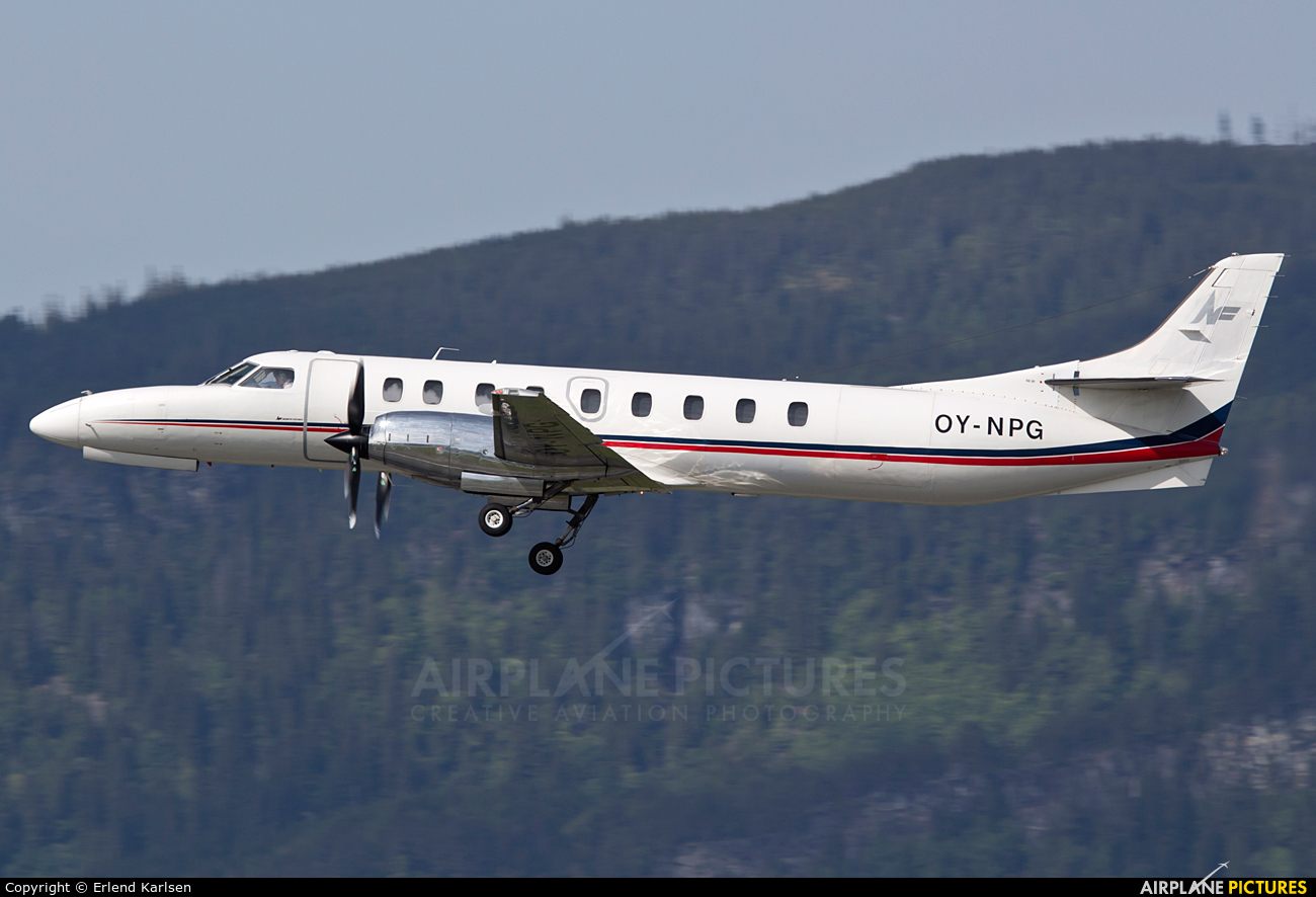 North Flying OY-NPG aircraft at Trondheim - Vaernes