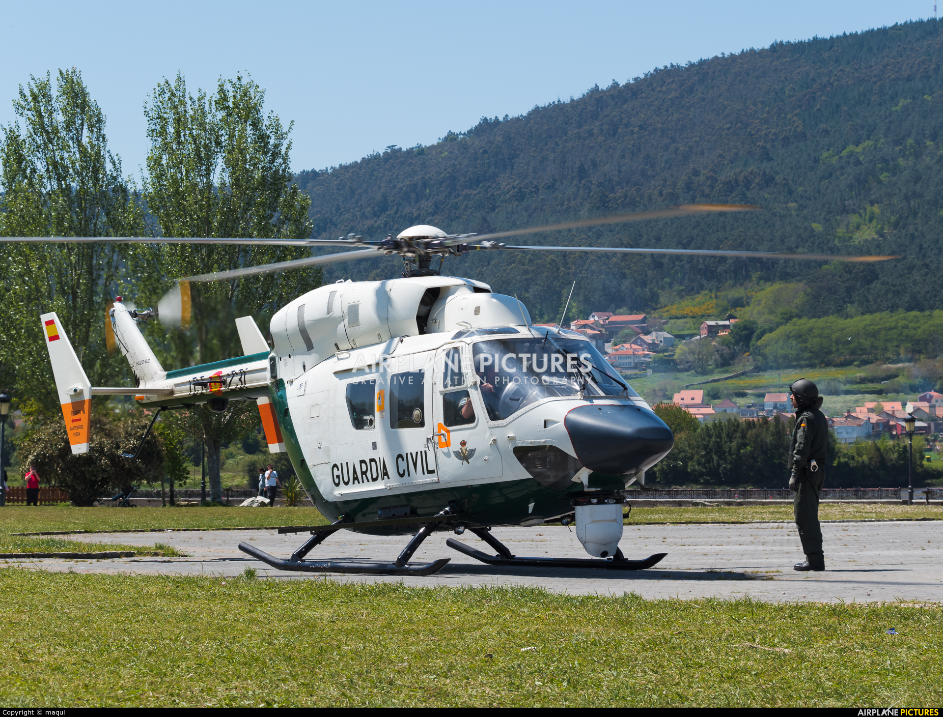 Spain - Guardia Civil HU.22-04 aircraft at La Coruña - Off Airport