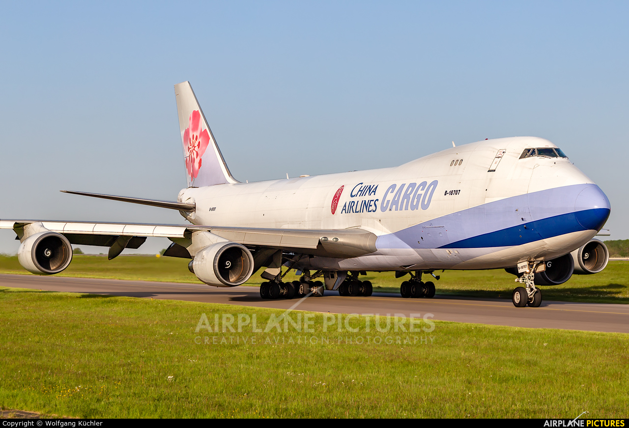 China Airlines Cargo B-18707 aircraft at Luxembourg - Findel