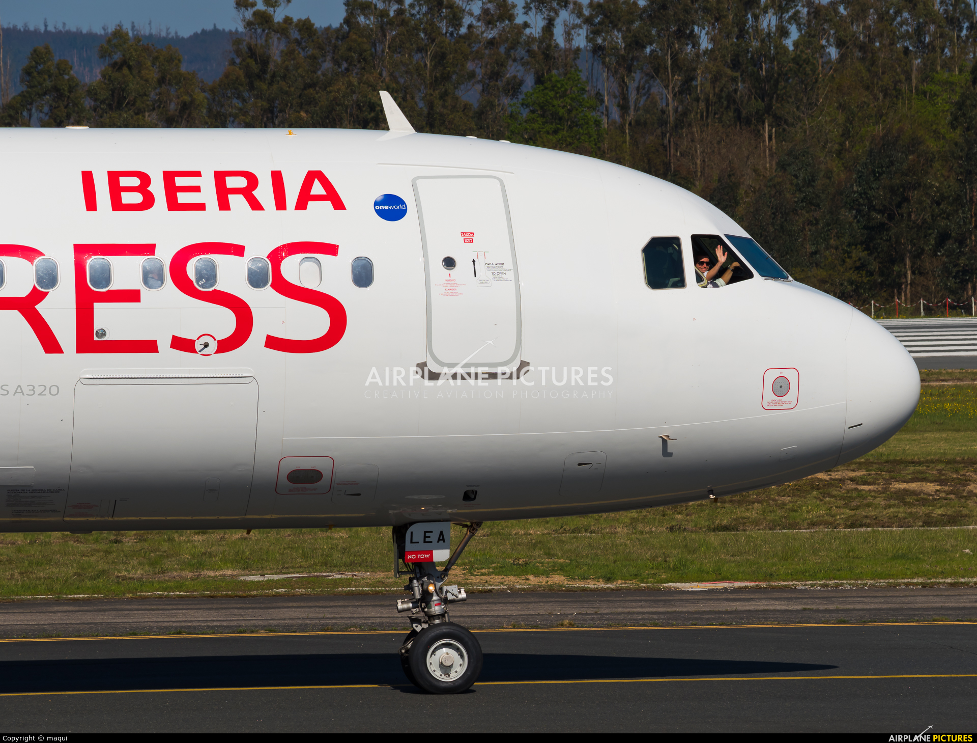 Iberia Express EC-LEA aircraft at Santiago de Compostela