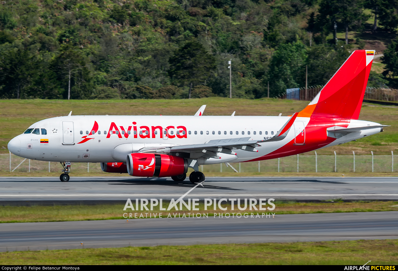 Avianca N694AV aircraft at Medellin - Jose Maria Cordova Intl