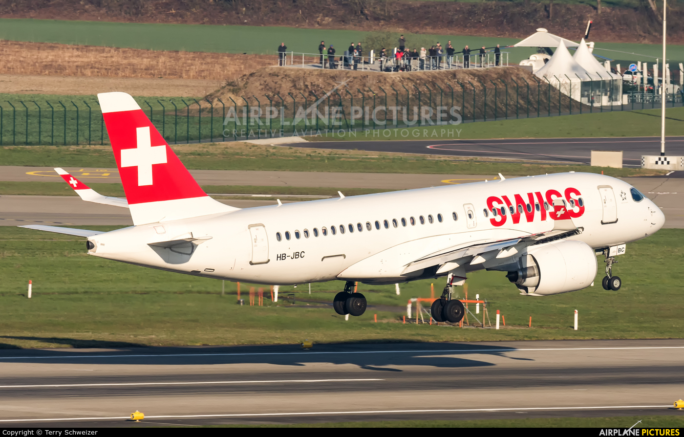 Swiss HB-JBC aircraft at Zurich