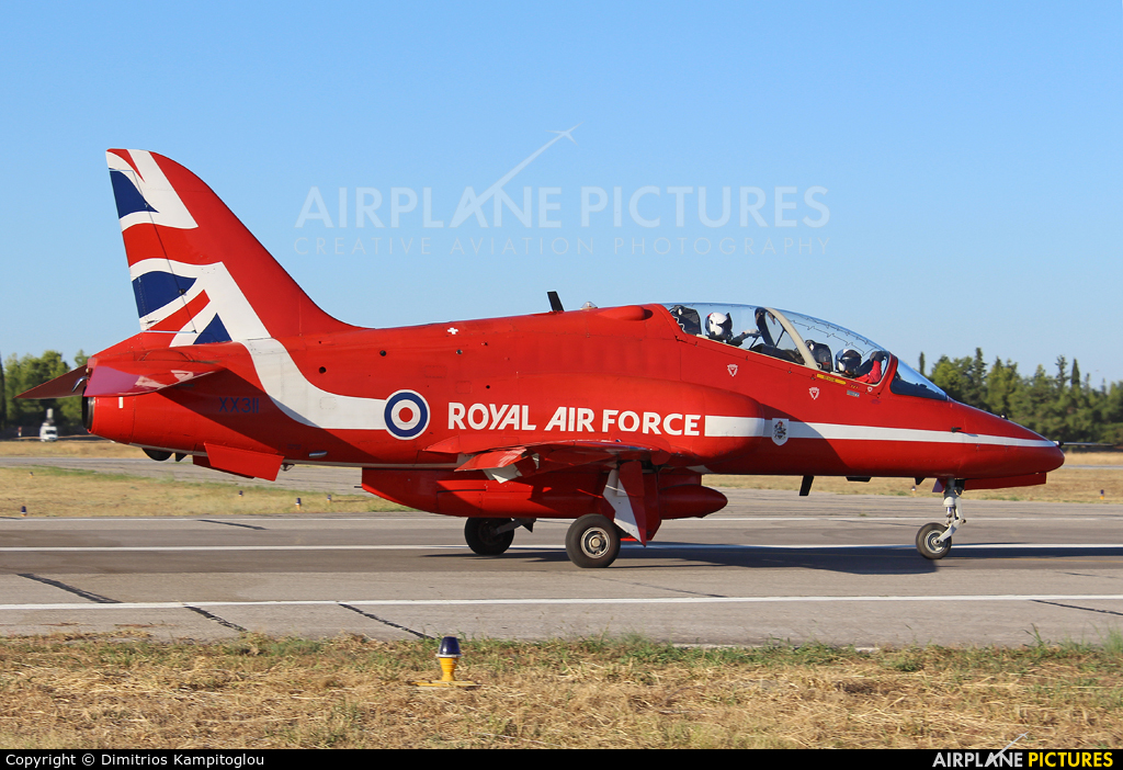 Royal Air Force "Red Arrows" XX311 aircraft at Tanagra