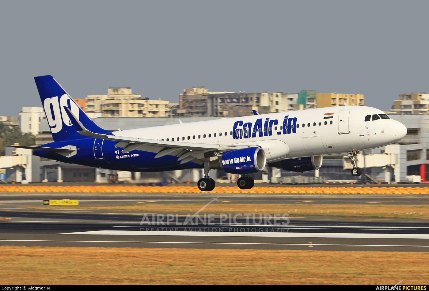 Go Air VT-GON aircraft at Mumbai - Chhatrapati Shivaji Intl