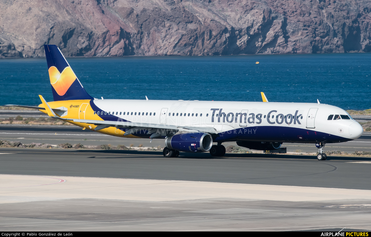 Thomas Cook G-TCVB aircraft at Aeropuerto de Gran Canaria
