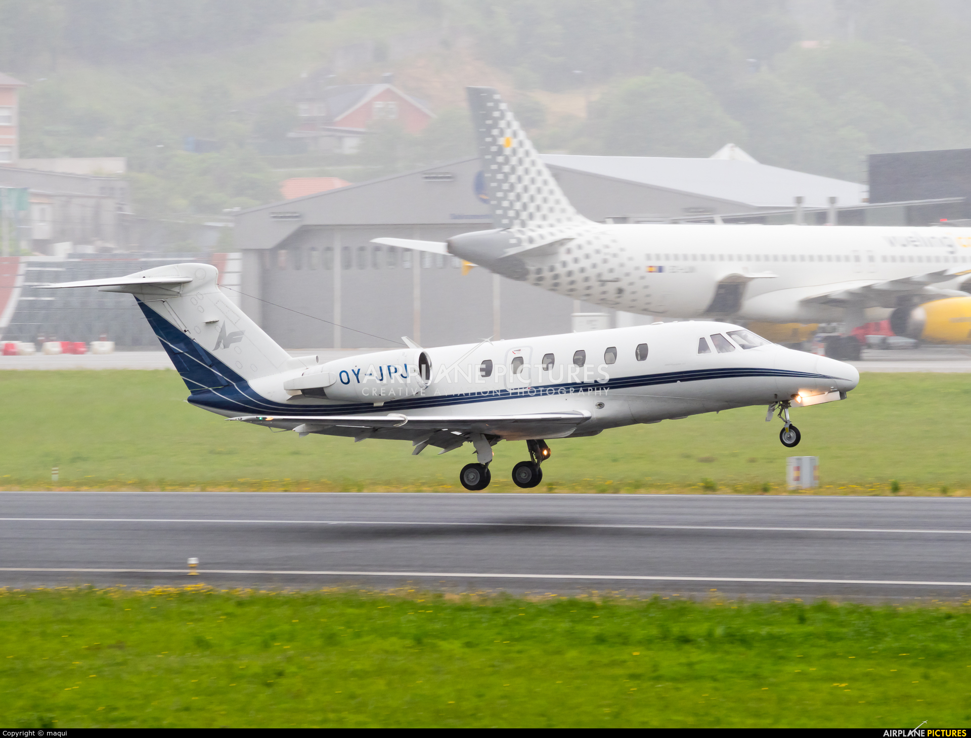 Private OY-JPJ aircraft at La Coruña