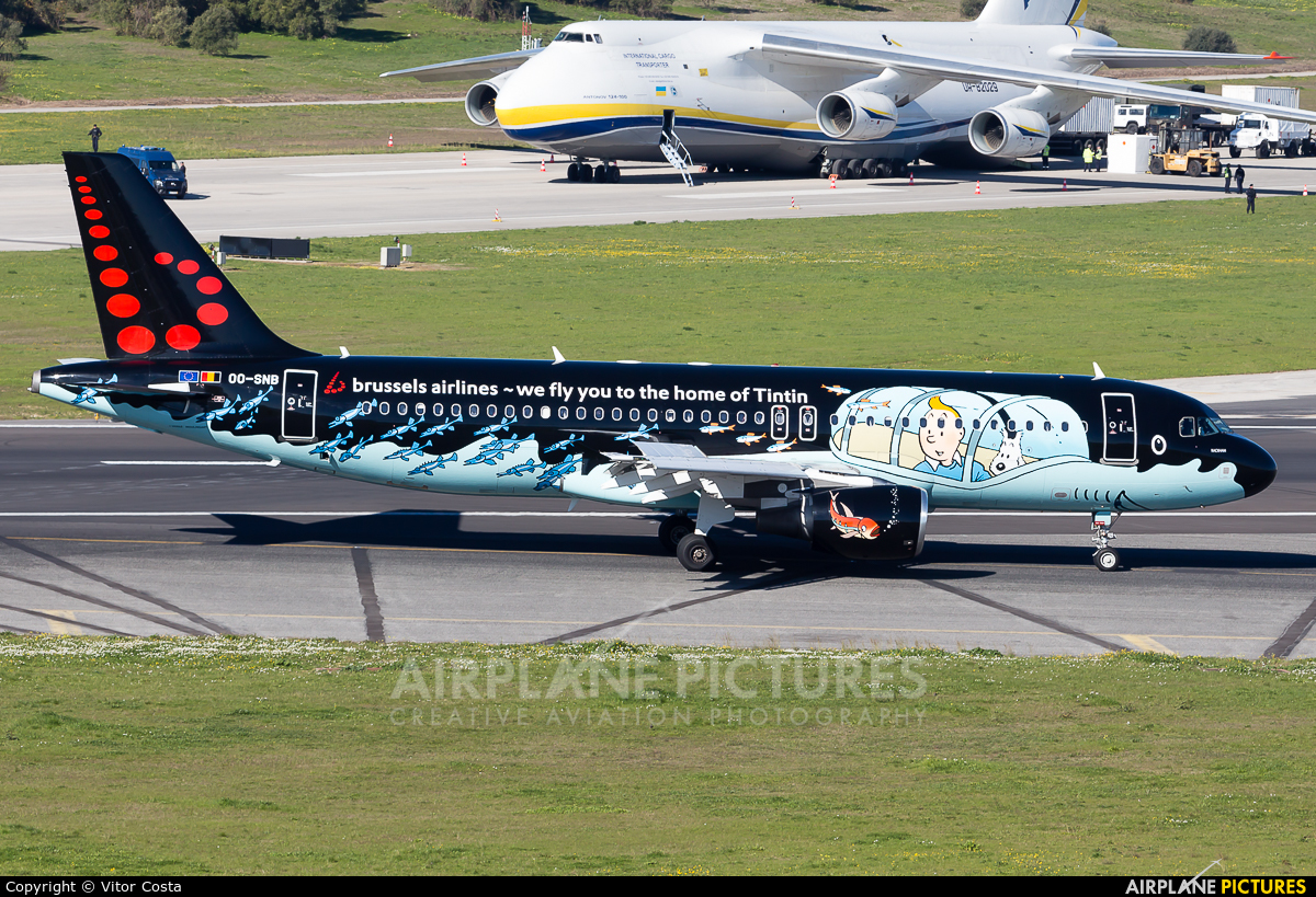 Brussels Airlines OO-SNB aircraft at Lisbon