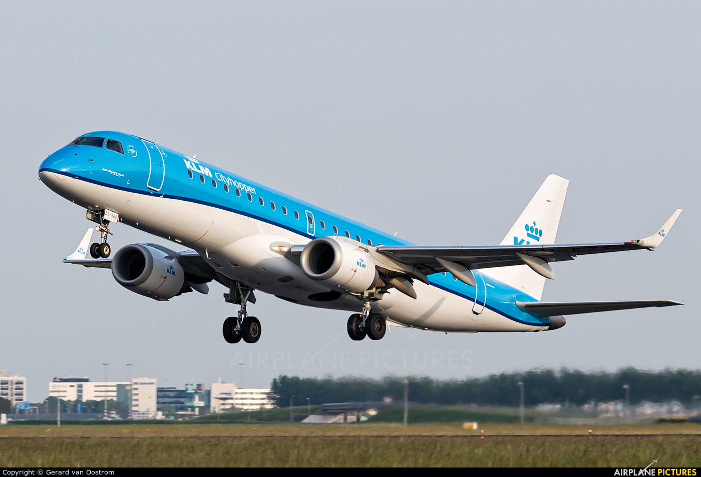 KLM Cityhopper PH-EZS aircraft at Amsterdam - Schiphol