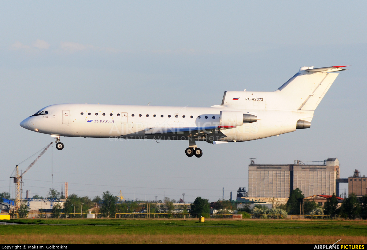 Turuhan airlines RA-42373 aircraft at Omsk Tsentralny