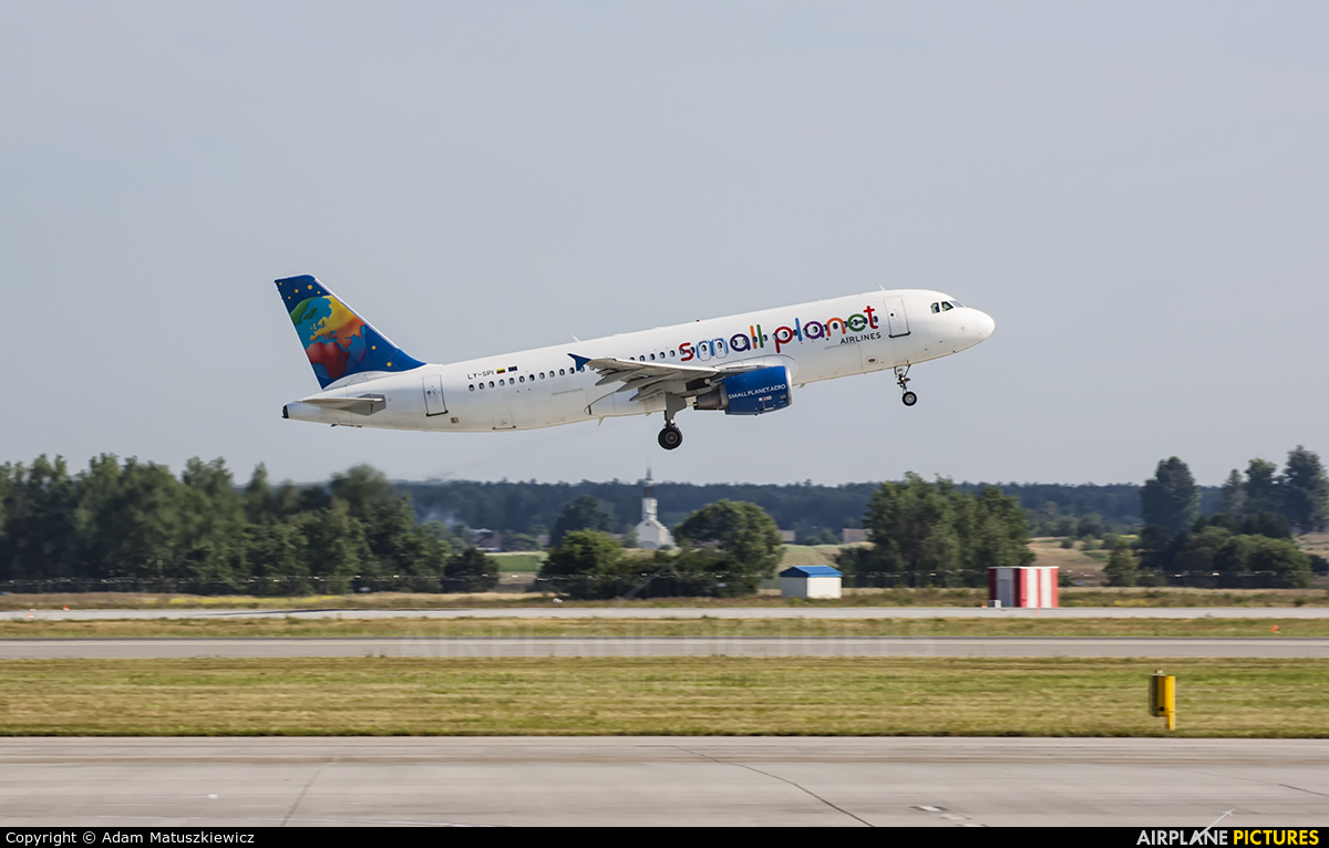 Small Planet Airlines LY-SPI aircraft at Katowice - Pyrzowice