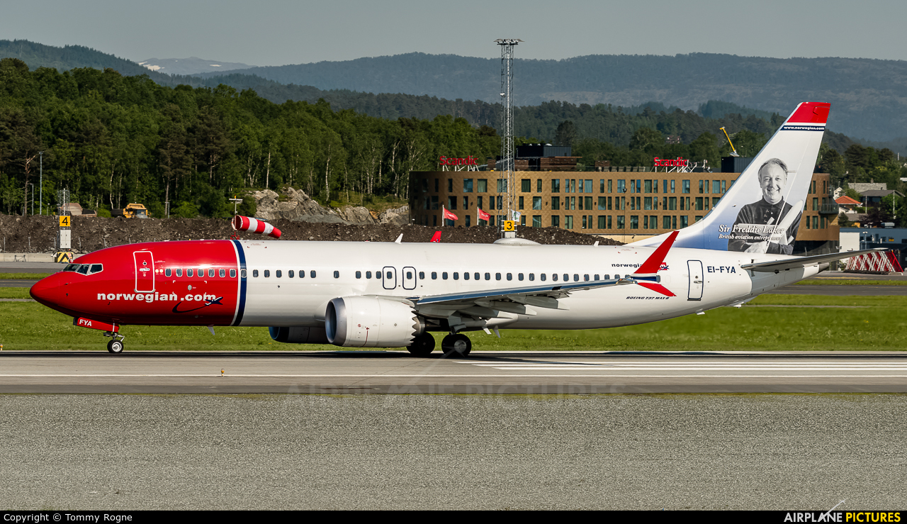 Norwegian Air International EI-FYA aircraft at Bergen - Flesland