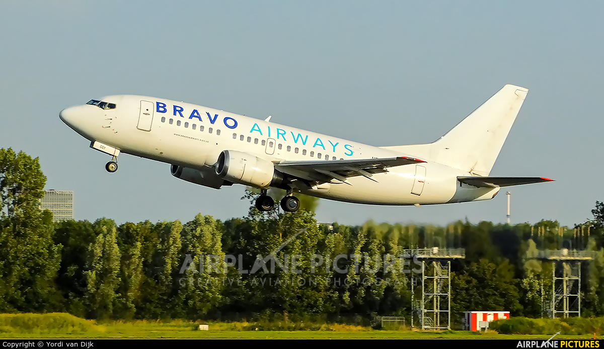 Bravo Airways UR-CGY aircraft at Rotterdam