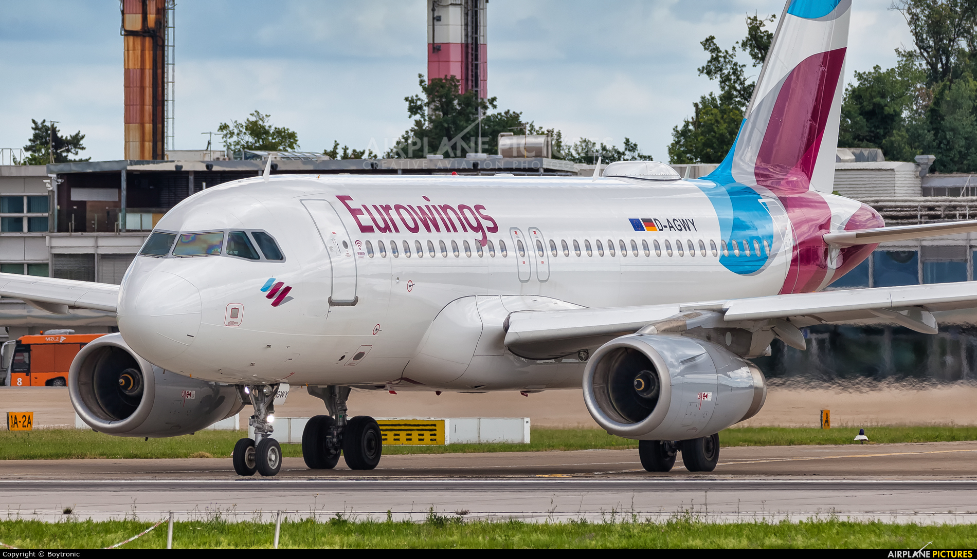 Eurowings D-AGWY aircraft at Zagreb